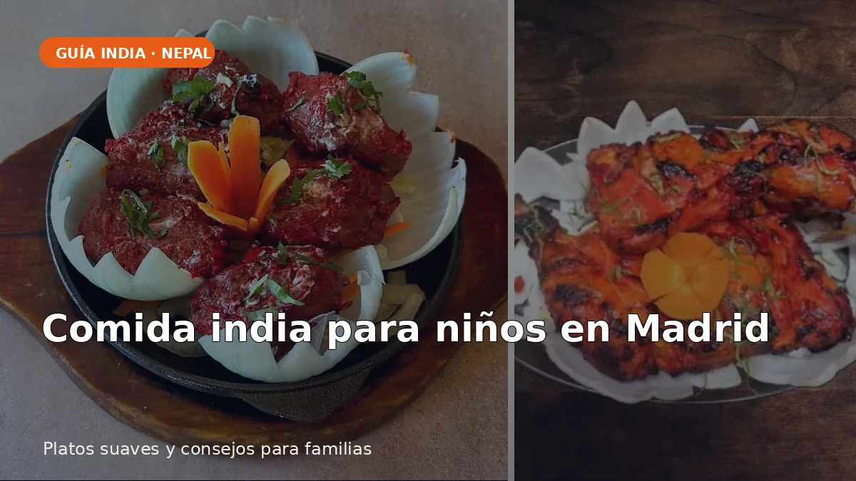 Mesa con platos de cocina india pensados para compartir en familia