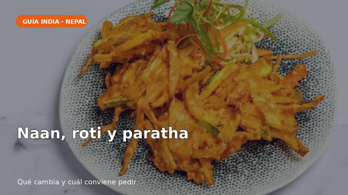 Panes indios servidos junto a platos especiados