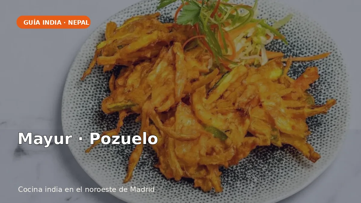 Pakoras vegetales de Mayur en Pozuelo de Alarcón